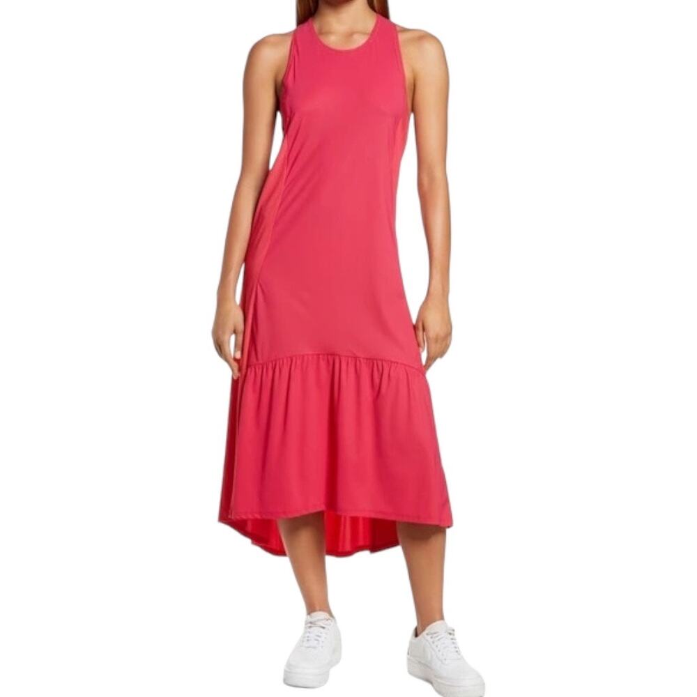 Sweaty Betty Explorer Ace Midi Dress Tayberry Pink Small New NWT Flaw Activewear